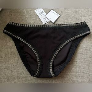 NWT Platinum Inspired by Solange Ferrarini Crochet-Trim Swim Bikini Bottom SZ S